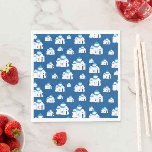 Griechische Insel Santorini Kirche Serviette (Beispiel)