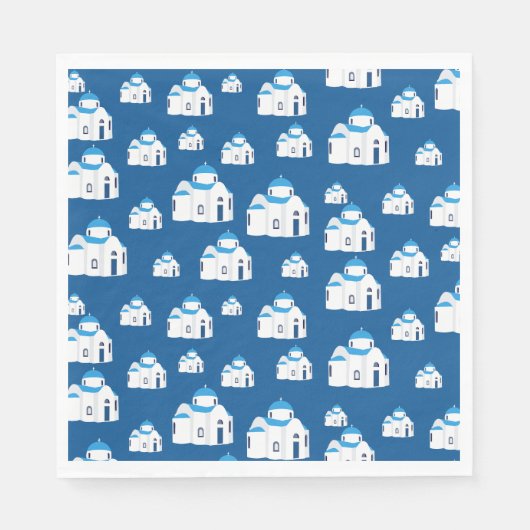 Griechische Insel Santorini Kirche Serviette (Vorderseite)