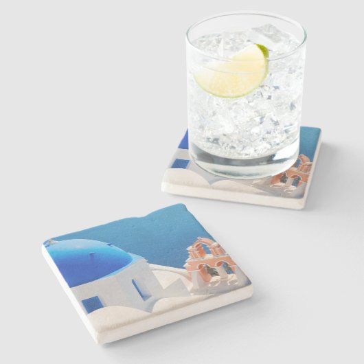 Griechische Insel Santorini Steinuntersetzer (Seitenansicht)