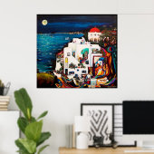 Griechische Insel Traumposter Poster (Heimbüro)