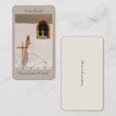 Griechische Inselkirche mit Kreuz und Bell Paxos Visitenkarte (Vorne/Hinten)