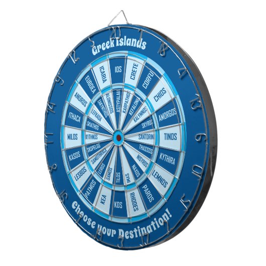 Griechische Inseln Dartboard Dartscheibe (Vorderseite rechts)