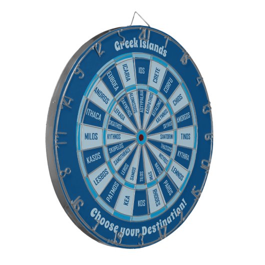 Griechische Inseln Dartboard Dartscheibe (Vorderseite Links)