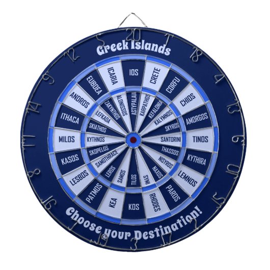 Griechische Inseln Dartboard Dartscheibe (vorne)