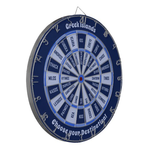 Griechische Inseln Dartboard Dartscheibe (Vorderseite Links)