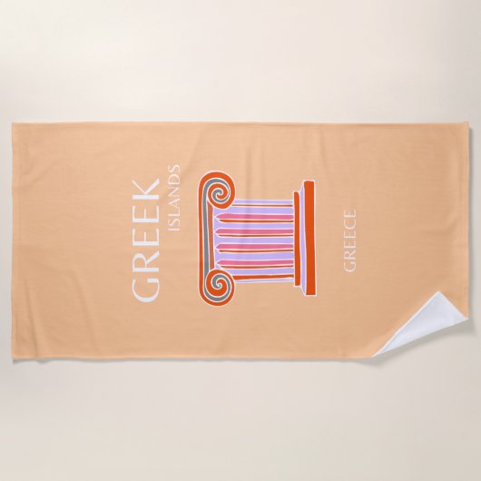 Griechische Inseln, Griechenland, Reisekunst, Oran Strandtuch (Vorderseite)