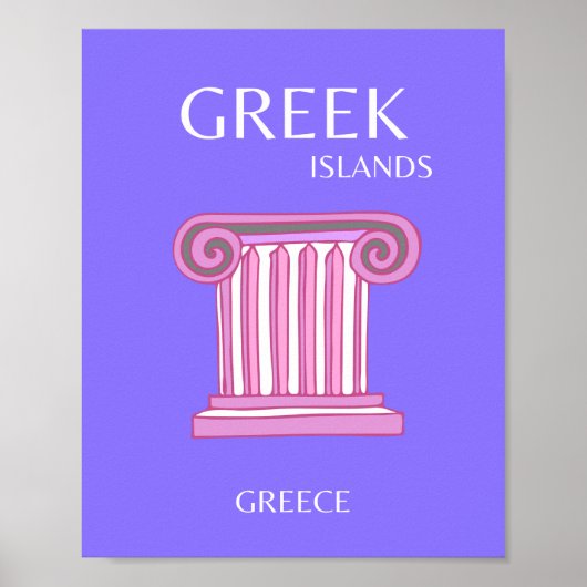 Griechische Inseln, Griechenland, Reisekunst, Prep Poster (Vorne)