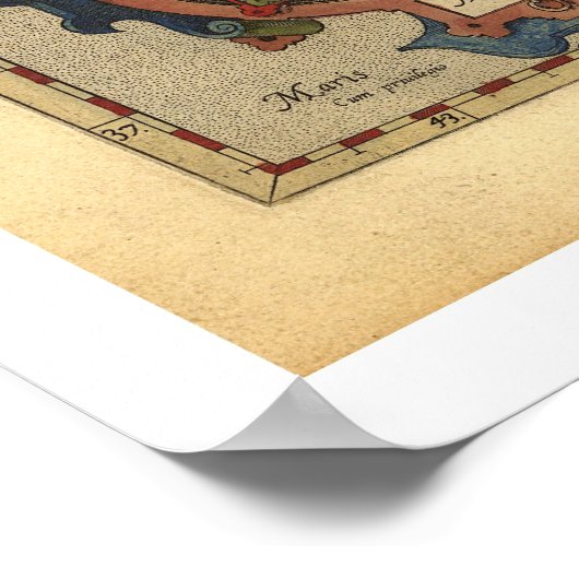 Griechische Inseln Karte Ortelius 1570 Poster (Ecke)