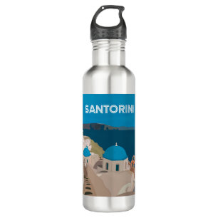 Griechische Inseln Santorini Edelstahlflasche
