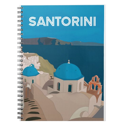 Griechische Inseln Santorini Notizblock (Vorderseite)