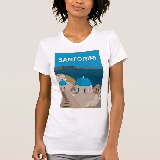 Griechische Inseln Santorini T-Shirt (Vorderseite)