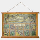 Griechische Inseln Seltene Karten | Wandteppich Mit Holzrahmen (Vorne)