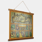 Griechische Inseln Seltene Karten | Wandteppich Mit Holzrahmen (Gewinkelt)