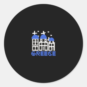 Griechische Inseln Urlaub Kreuzfahrt Outfit Runder Aufkleber