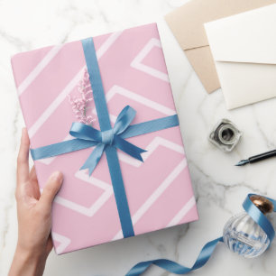 Griechische Inspiration Geometrische Linien Blush- Geschenkpapier