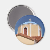 Griechische Kirche Magnet (Vorderseite/Rückseite)