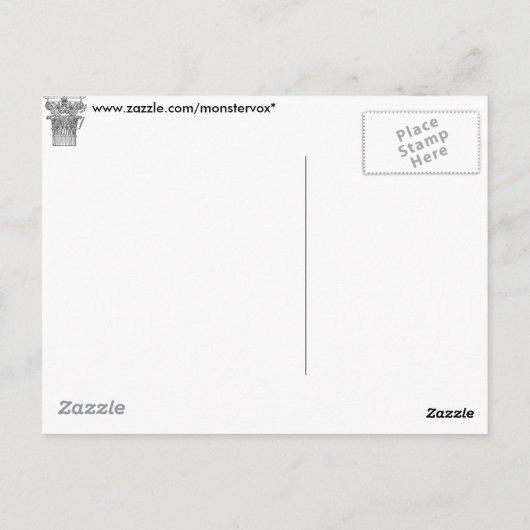 Griechische Kolonne Postkarte (Rückseite)