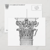 Griechische Kolonne Postkarte (Vorne/Hinten)