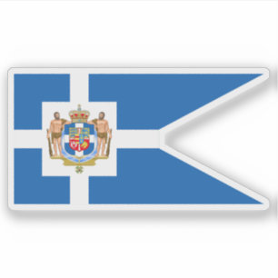 Griechische Königsflagge, Griechenland (1863-1913) Aufkleber