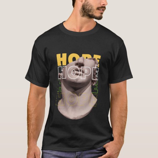 griechische Kopfstatue mit emotionalem Wort ( HOPE T-Shirt (Vorderseite)