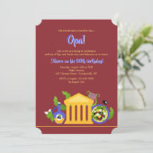 Griechische Kultur-Einladung Einladung (Stehend Vorderseite)