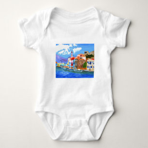 Griechische Küste Baby Strampler