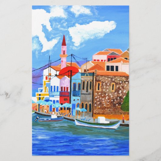 griechische Küste Briefpapier (Vorderseite)