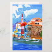 griechische Küste Briefpapier (Vorne/Hinten)