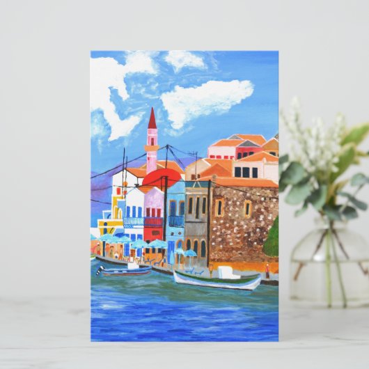 griechische Küste Briefpapier (Stehend Vorderseite)