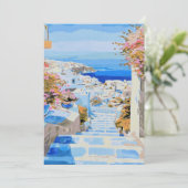 griechische Küste Einladung (Stehend Vorderseite)