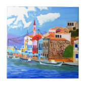 griechische Küste Fliese (Vorderseite)