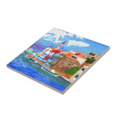 griechische Küste Fliese (Seite)