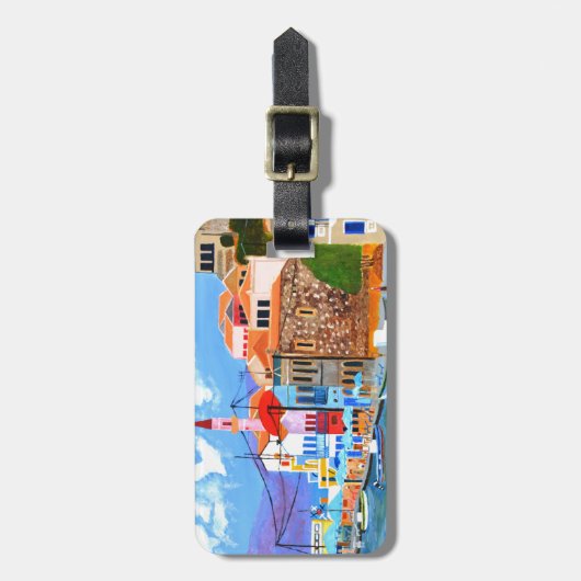 griechische Küste Gepäckanhänger (Vorderseite vertikal)