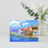 Griechische Küste Postkarte (Stehend Vorderseite)