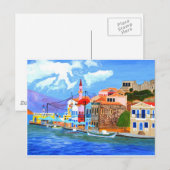Griechische Küste Postkarte (Vorne/Hinten)
