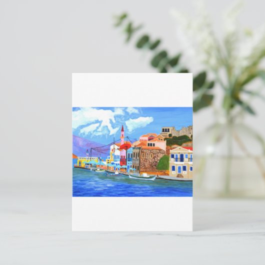 griechische Küste Postkarte (Stehend Vorderseite)