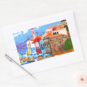 griechische Küste Rechteckiger Aufkleber (Umschlag)