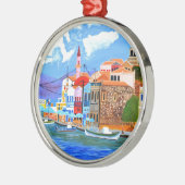 griechische Küste Silbernes Ornament (Links)