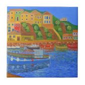 Griechische Küstenstrasse Fliese (Vorderseite)