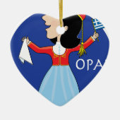 Griechische Lady Dancing Keramik Ornament (Vorne)