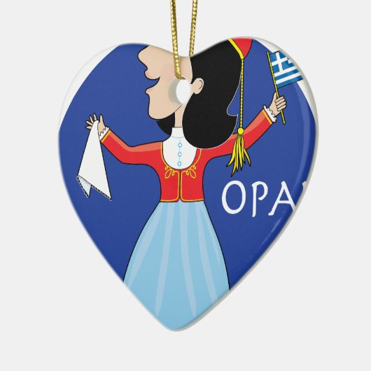 Griechische Lady Dancing Keramik Ornament (Links)