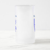 Griechische LIEBE Blau Personalisiert Mattglas Bierglas (Mittel)