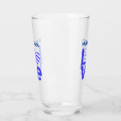 Griechische Liebe Flaggenblau Personalisiert Glas (Links)