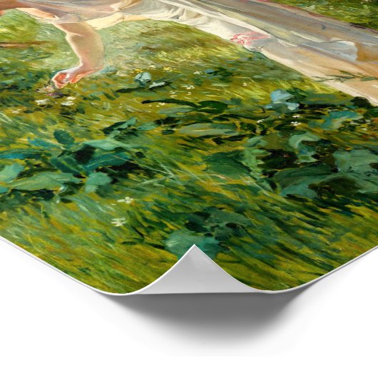 Griechische Mädchen am Ufer Poster (Ecke)