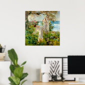 Griechische Mädchen am Ufer von Joaquín Sorolla Poster (Heimbüro)