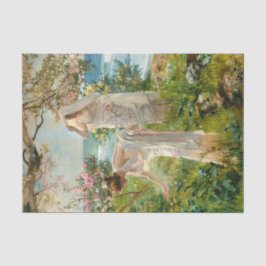 Griechische Mädchen am Ufer von Joaquín Sorolla Seidenpapier