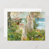 Griechische Mädchen an der Küste Joaquin Sorolla Y Postkarte (Vorne/Hinten)
