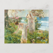 Griechische Mädchen an der Küste Joaquin Sorolla Y Postkarte (Vorderseite)