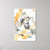 griechische Marmorskulptur eines Mannes mit Bart Leinwanddruck (Vorderseite)