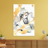 griechische Marmorskulptur eines Mannes mit Bart Leinwanddruck (Insitu (Wohnzimmer))